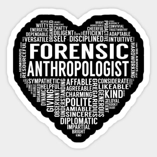 Forensic Anthropologist Heart Sticker